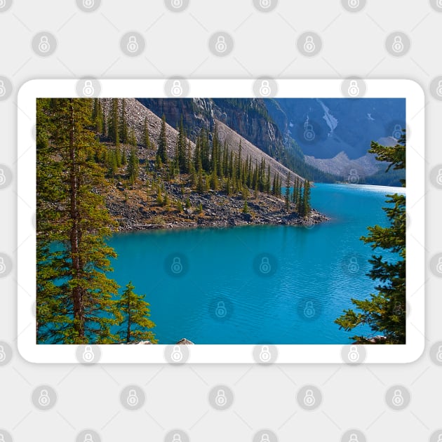 Canada. Canadian Rockies. The magic of Moraine Lake. Sticker by vadim19